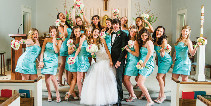 Tiffany Blue Bridesmaid Dresses and Tuxedo